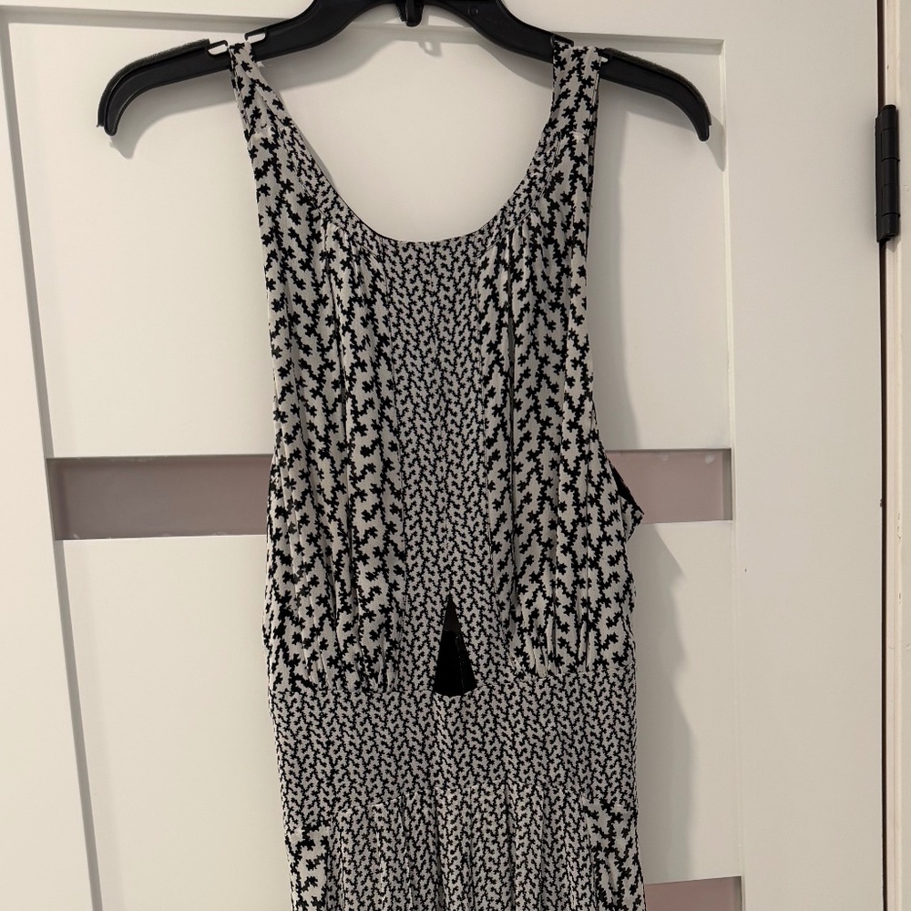 Backless maxi dress  Reiss black and white pattern